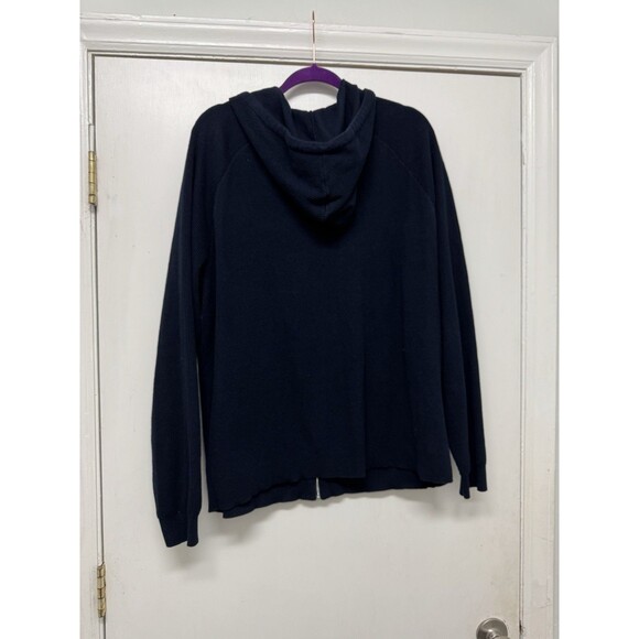Borgo28 Raglan Sleeve Zip-Front Hoodie Size XXL Navy Blue - Picture 3 of 6